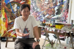 2025年度 画家 設楽 陸さん 取材風景